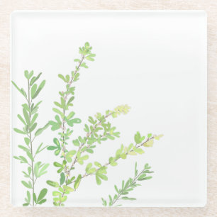 Evergreen springt Nature Greenery Glasuntersetzer