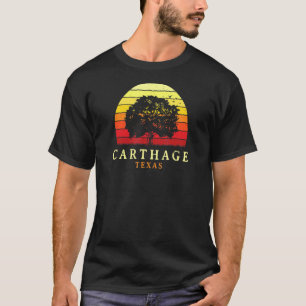 Evergreen Sunset Carthage Oak Tree Texas Bur Oak F T-Shirt