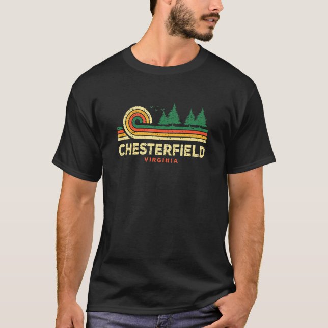 Evergreen Sunset Chesterfield Forest Virginia Wood T-Shirt (Vorderseite)