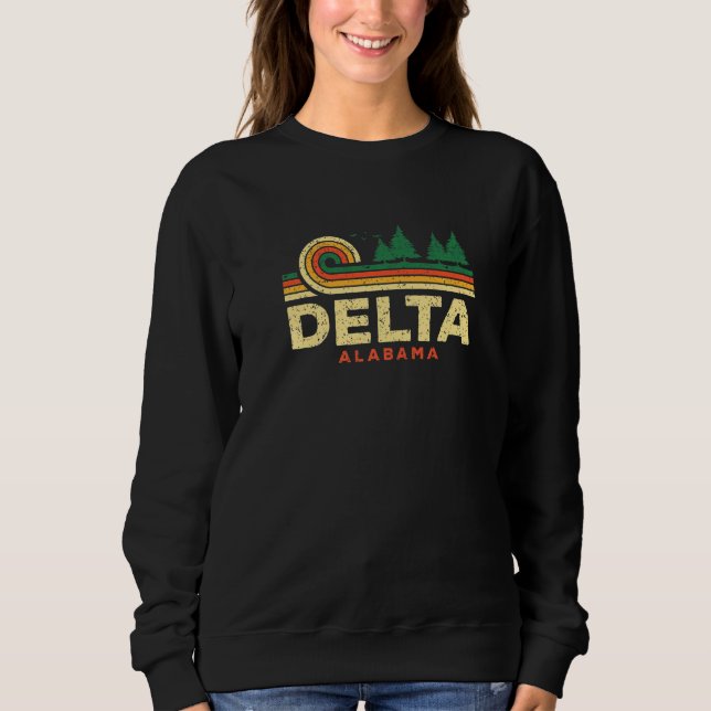 Evergreen Sunset Delta Forest Alabama Wald Natur Sweatshirt (Vorderseite)