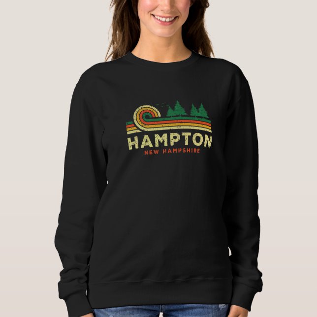 Evergreen Sunset Hampton Forest New Hampshire Wood Sweatshirt (Vorderseite)
