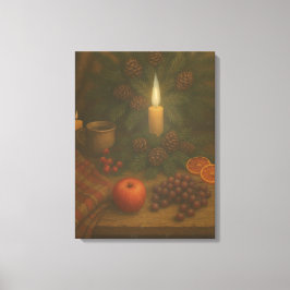 Evergreen Table – Candlelight and Calm Leinwanddruck