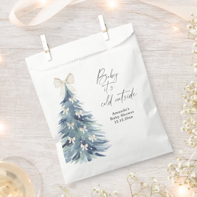Evergreen tree mit Bohnen Baby Dusche Geschenktütchen (Ausgeschnitten)