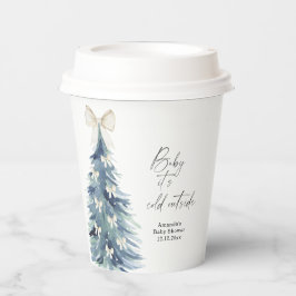 Evergreen tree mit Bohnen Baby Dusche Pappbecher