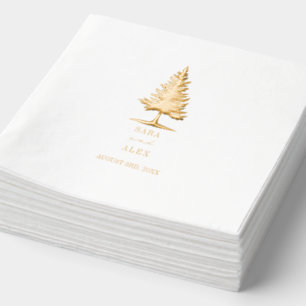 Evergreen Tree Rustic Wedding Servietten Mit Folie