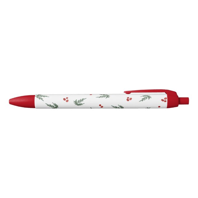 Evergreen und Berries Christmas Pen Kugelschreiber (Oberseite)