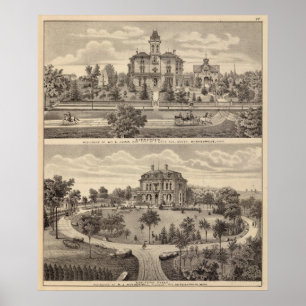 Evergreen und Guilford Place, Minnesota Poster