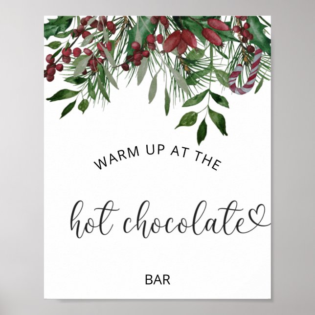 Evergreen wärme sich bei Hot Chocolate Bar Poster (Vorne)