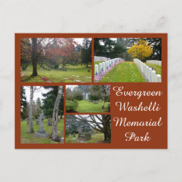 Evergreen Washelli Friedhof Collage Postkarte