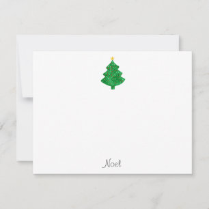 Evergreen Watercolor Weihnachtsbaum Mitteilungskarte