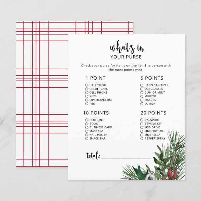 Evergreen Whats in Ihrem Geldbörsenspiel (Vorne/Hinten)