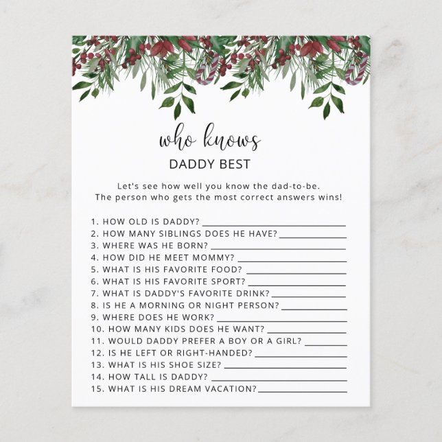 Evergreen Who kennt Daddy Best Game (Vorderseite)