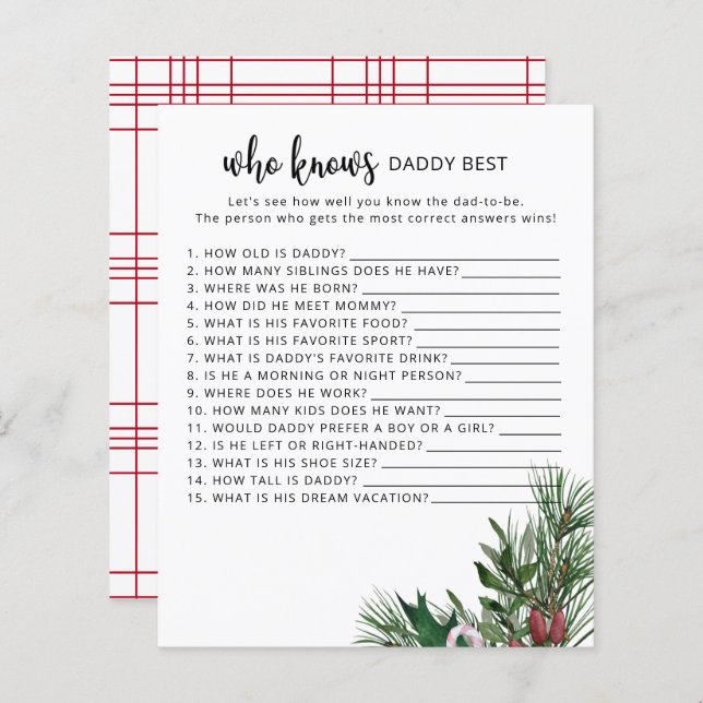 Evergreen Who kennt Daddy Best Game (Vorne/Hinten)