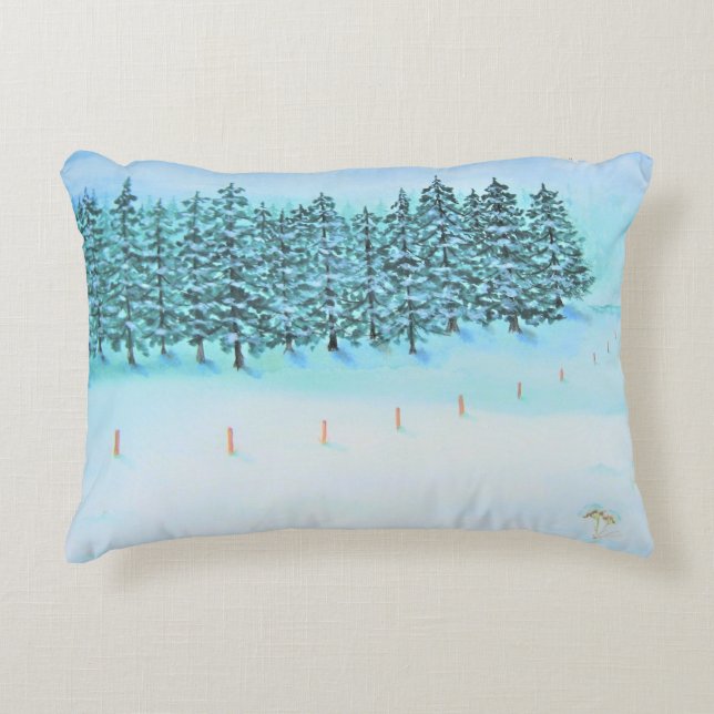 Evergreens und Snow Dekokissen (Vorderseite)
