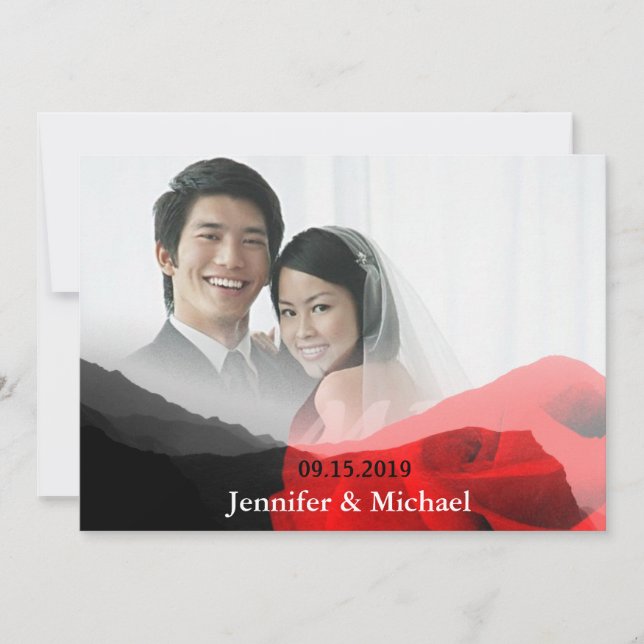 Everlasting Liebe Mountains Rote Rose Hochzeit Fot (Vorderseite)