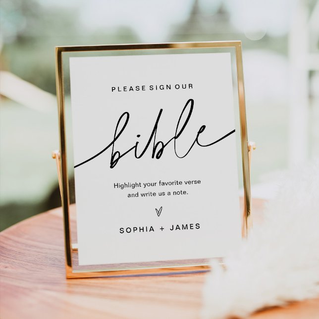 EVERLEIGH Bible Guest Book Wedding Sign Poster (Von Creator hochgeladen)