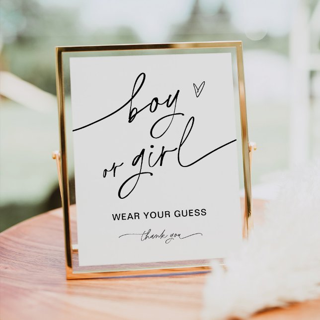 EVERLEIGH Boy or Girl Gender Game Sign Poster (Von Creator hochgeladen)