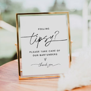 EVERLEIGH Gefühl Tipsy Bar Sign, Tipp Barkeeper Poster