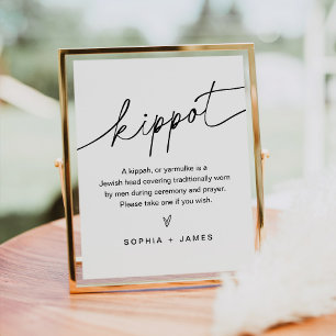 EVERLEIGH Kippot Kippah Yarmulke Hochzeitszeichen Poster