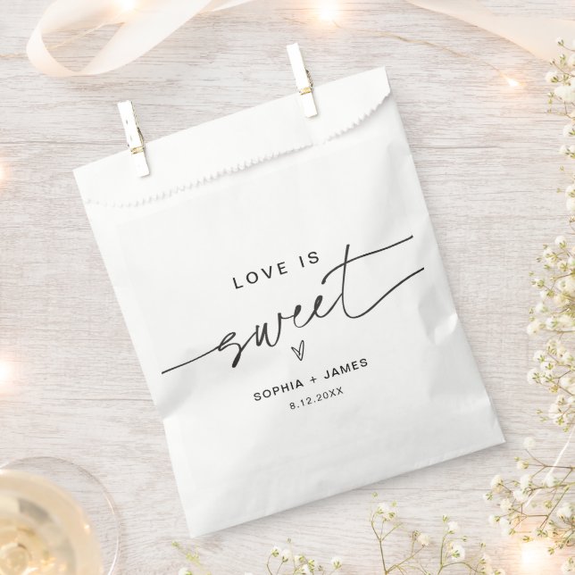 EVERLEIGH Liebe ist süße Hochzeit Geschenktütchen (Ausgeschnitten)