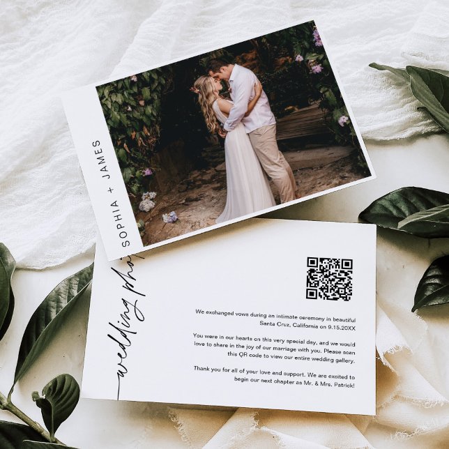 EVERLEIGH Minimal Elopement Hochzeit Ankündigung (Von Creator hochgeladen)