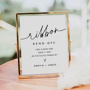 EVERLEIGH Wedding Ribbon Senden-Zeichen Poster