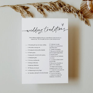 EVERLEIGH Wedding Tradition Bridal Game Card Einladung