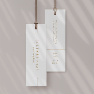 EVERLY Gold Art Deco Anhänger Label Preisschild