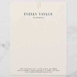 EVERLY Ivory Black Business Professional Company Briefbogen