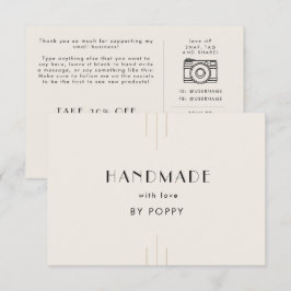 EVERLY Ivory Handmade with Love Thank You Order Begleitkarte