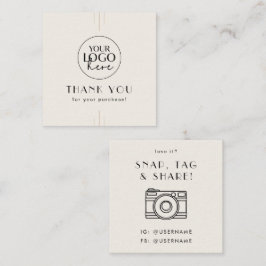 EVERLY Ivory Logo Social Media Share Thank You Quadratische Visitenkarte