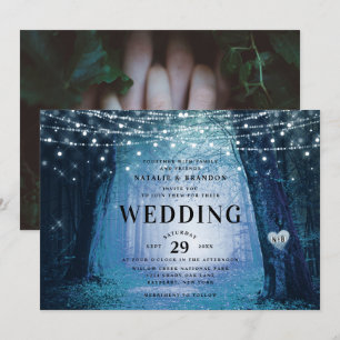 Evermore   Bezauberter Fairy Forest   Blue Wedding Einladung