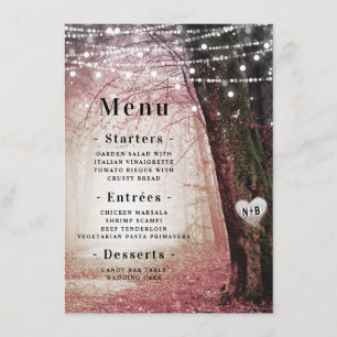 Evermore   Bezauberter Fairy Forest   Rosa Abendes Menükarte