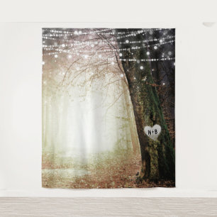 Evermore   Hintergrund des verzauberten Waldhochze Wandteppich