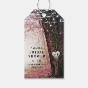 Evermore   Verzauberter Wald   Rosa Brautparty Geschenkanhänger