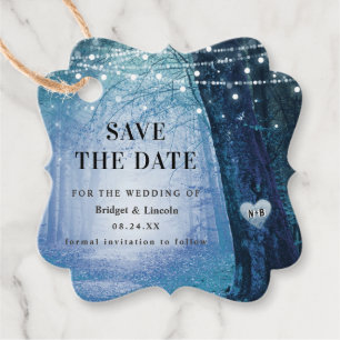 Evermore Verzauberter Wald Save the Date mit Foto Geschenkanhänger