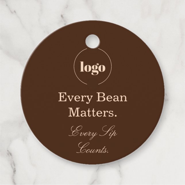 Every Bean Matters Kaffee Logo Geschenkanhänger (Vorderseite)