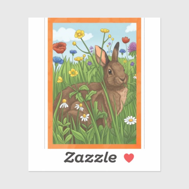 Every Bunny Loves Flowers Aufkleber (Blatt)