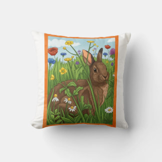 Every Bunny Loves Flowers Kissen
