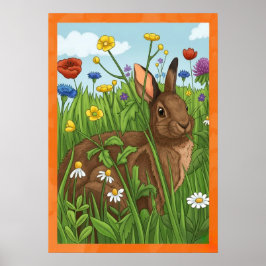 Every Bunny Loves Flowers Poster