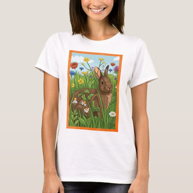 Every Bunny Loves Flowers T-Shirt (Vorderseite)