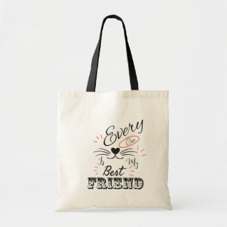 Every Cat Is My Best Friend – Cute Minimal Cat Lov Tragetasche