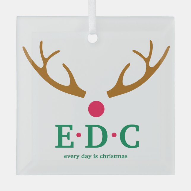 Every Day is Christmas Glass Ornament Aus Glas (Vorderseite)