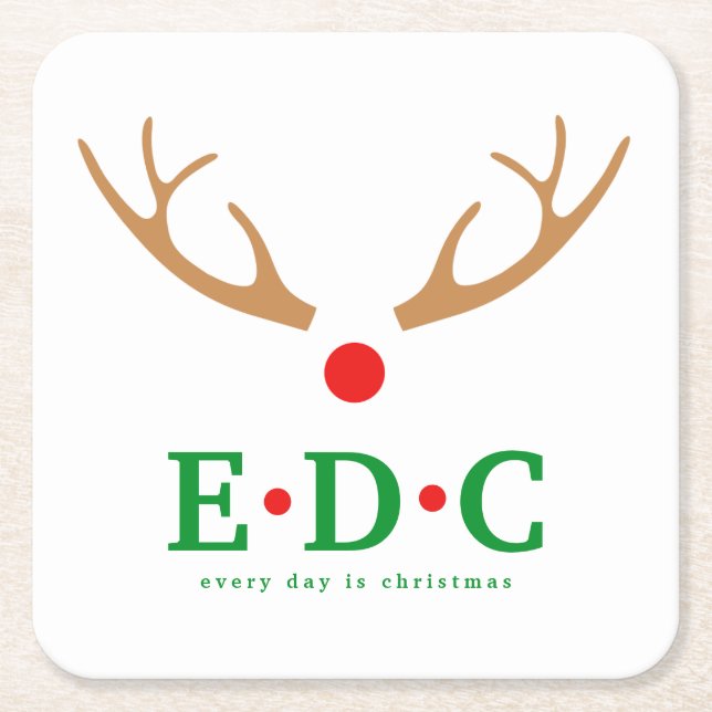 Every Day is Christmas Paper Coaster Rechteckiger Pappuntersetzer (Vorderseite)