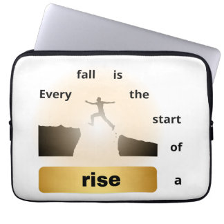 "Every Fall Is the Start of a Rise – Leap of Hope" Laptopschutzhülle