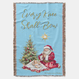 Every Knee Shall Bow Throw Blanket Decke