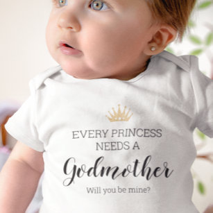 Every Princess Needs A Godmother Proposal Baby Strampler