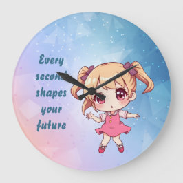 Every second shapes your future große wanduhr