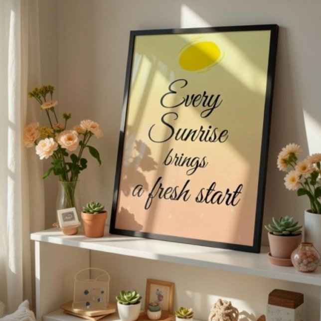 Every sunshine brings a fresh start poster (Von Creator hochgeladen)