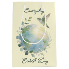 Everyday Earth Day Hummingbird Bird Mittlere Geschenktüte